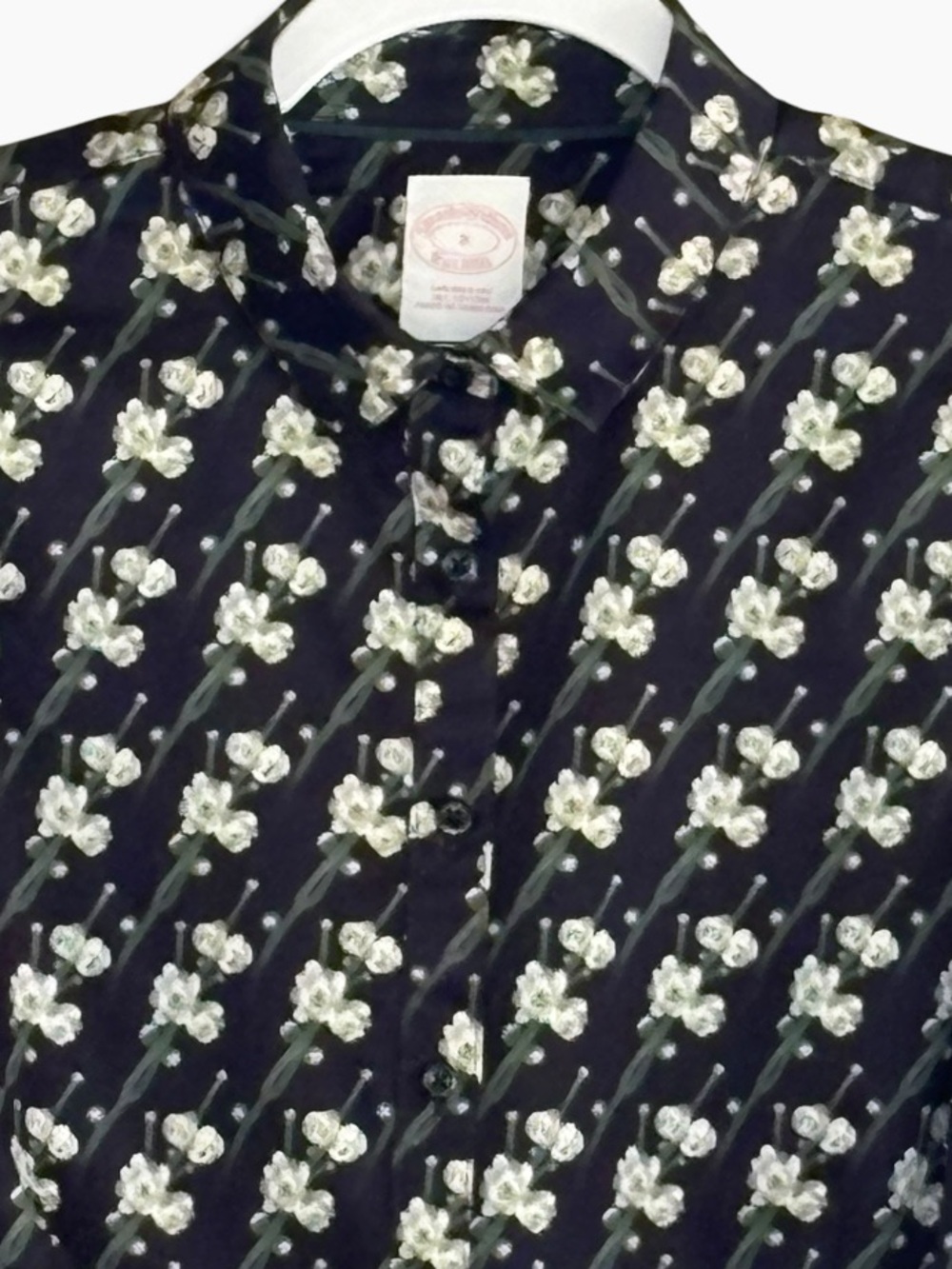 Brooks Brothers Floral Print Button Down Shirt Size 8